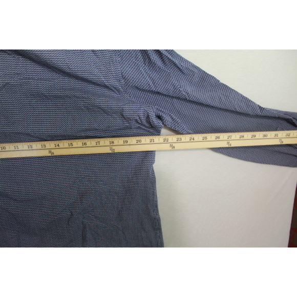 Michael Kors Men Blue Slim Fit Soft Button Up Shirt Casual Size 16 - Picture 6 of 8